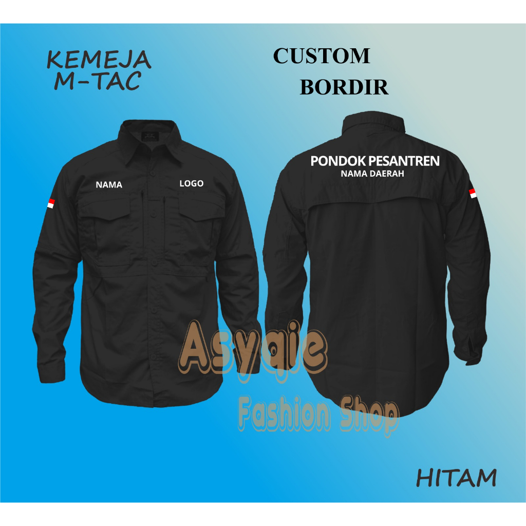 KEMEJA SANTRI kemeja seragam pondok pesantren Kemeja Tactical M-TAC Kemeja Tactical Outdoor Kemeja L