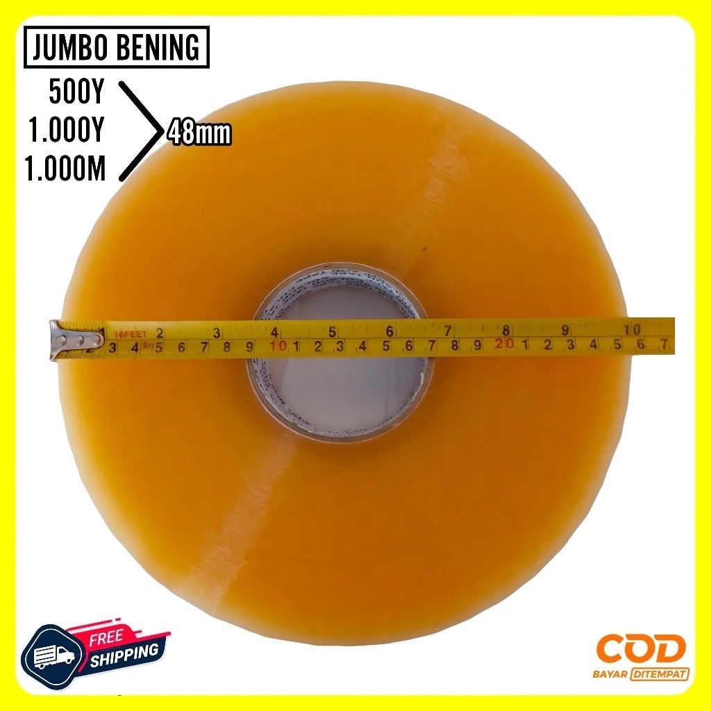Lakban Jumbo  Bening 1000 Yard Full x 48mm / x 500 M