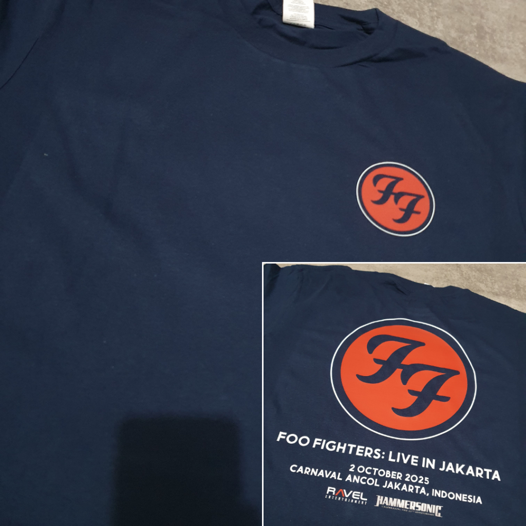 Kaos Baju Band Rock Grunge Foo Fighters Live in Jakarta 2025 - FOO42