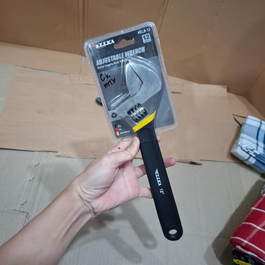 Kunci Inggris 10 inch dan 12 inch gagang karet