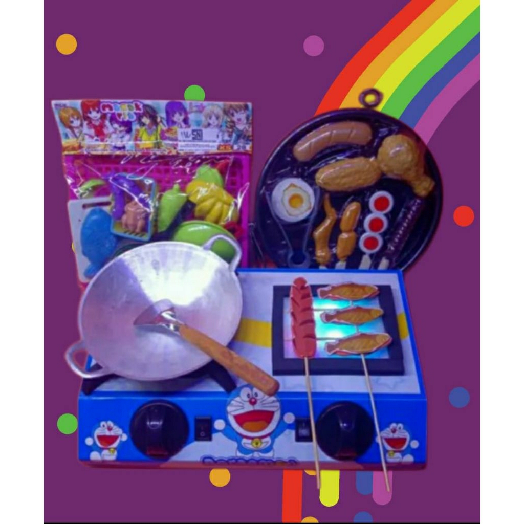 Mainan kompor LED anak bisa nyala