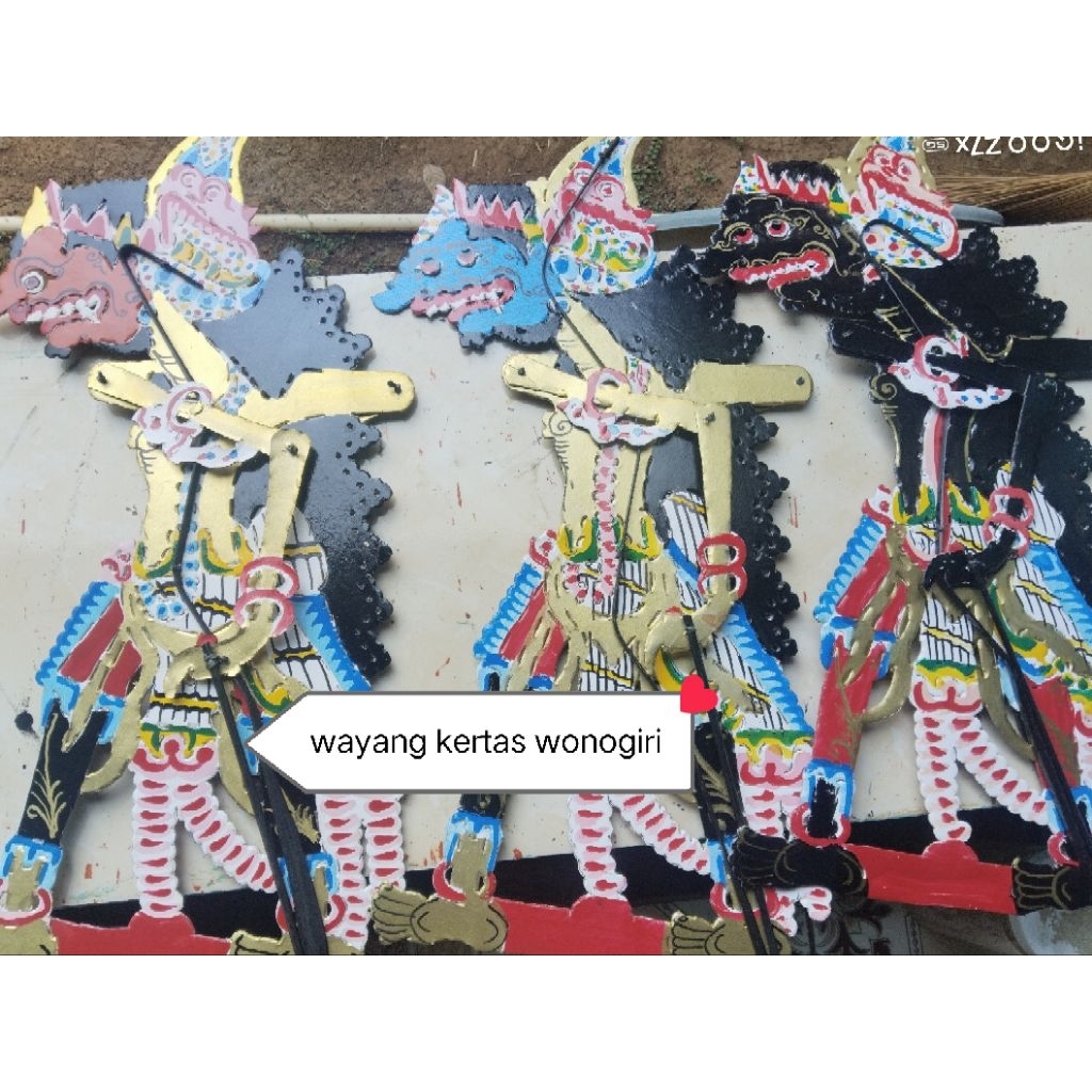 paket wayang kertas isi 3 sabrangan