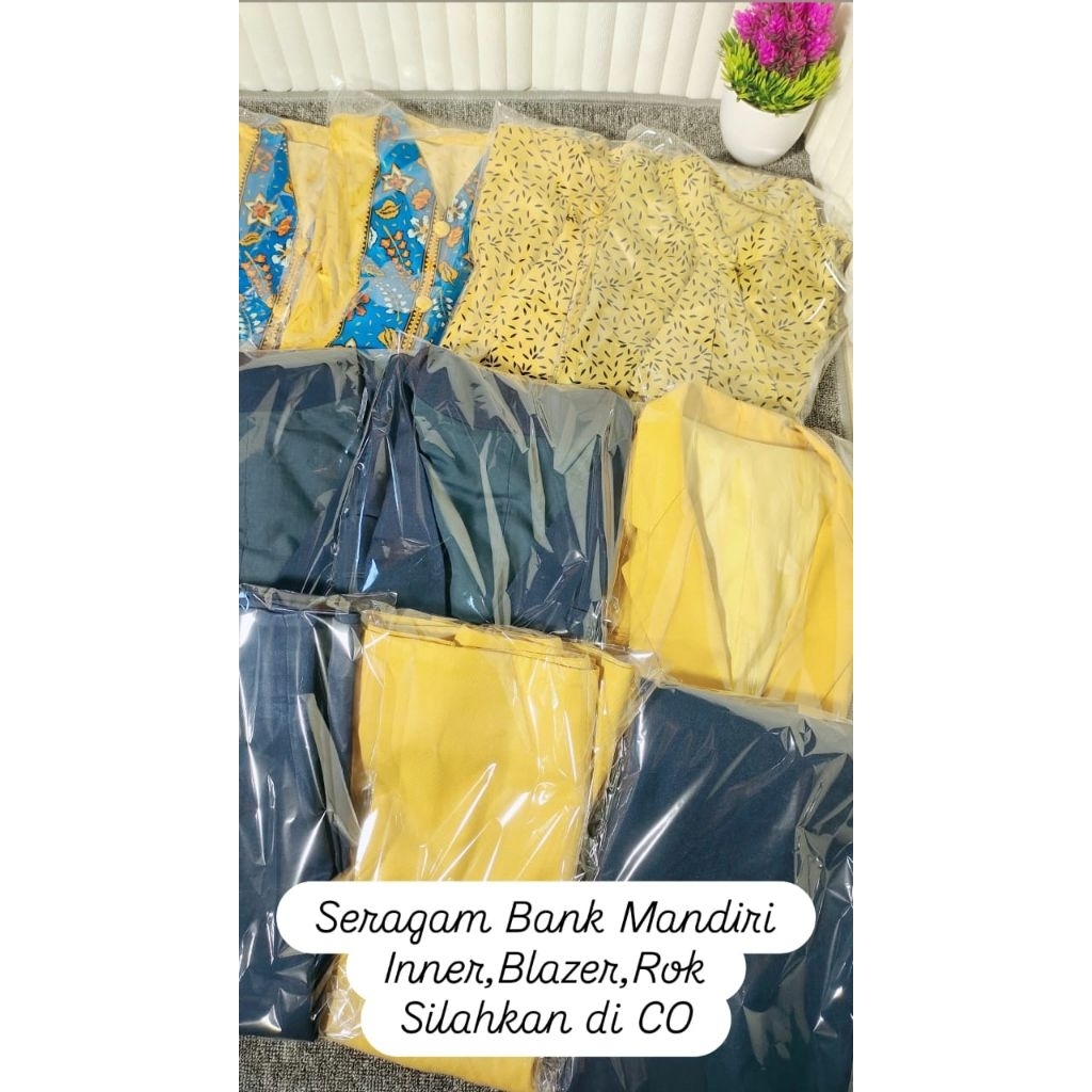BLAZER, INNER, ROK SERAGAM BANK MANDIRI WANITA PREMIUM PRELOVED