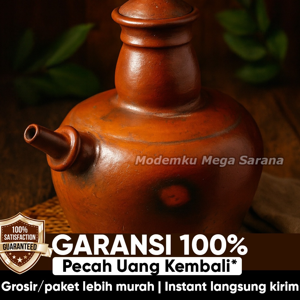 Pawon Gerabah Kendi Tanah Liat Air Minum Teko Gerabah Tradisional - 5 Liter - Labu Tanah Gogok