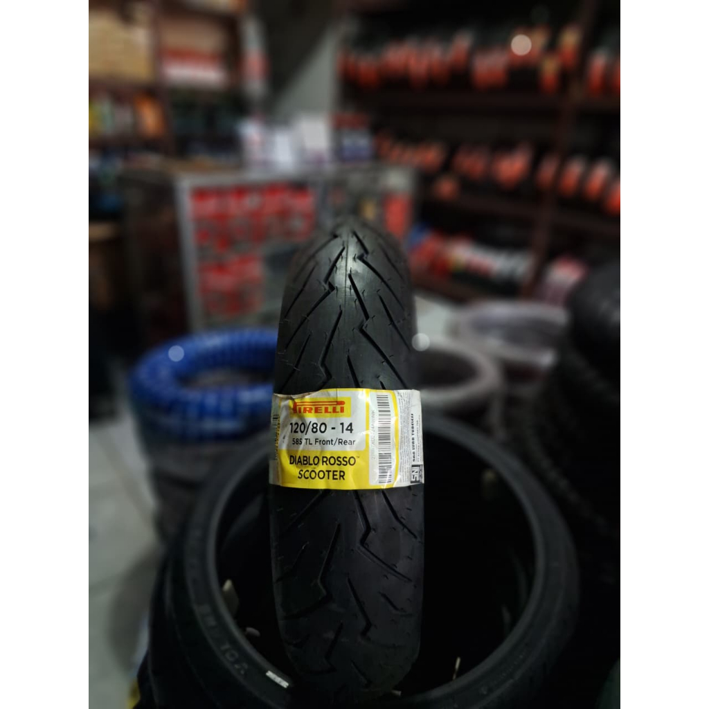BAN MOTOR PIRELLI DIABLO ROSSO SCOOTER 120/80 RING 14 TUBLESS