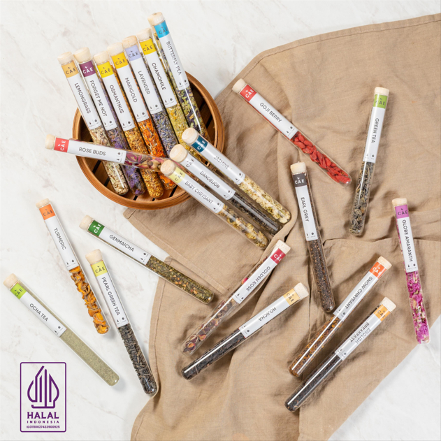 Flower Tea Tube Souvenir Teh Bunga Tabung Botol Hampers Gift Premium