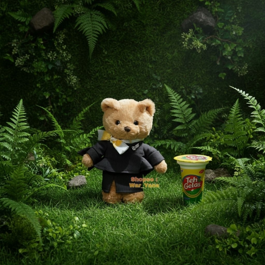 Boneka Teddy Bear Pramugari Import London Original Klasik Classik Second PL Preloved Boneka Hiasan P