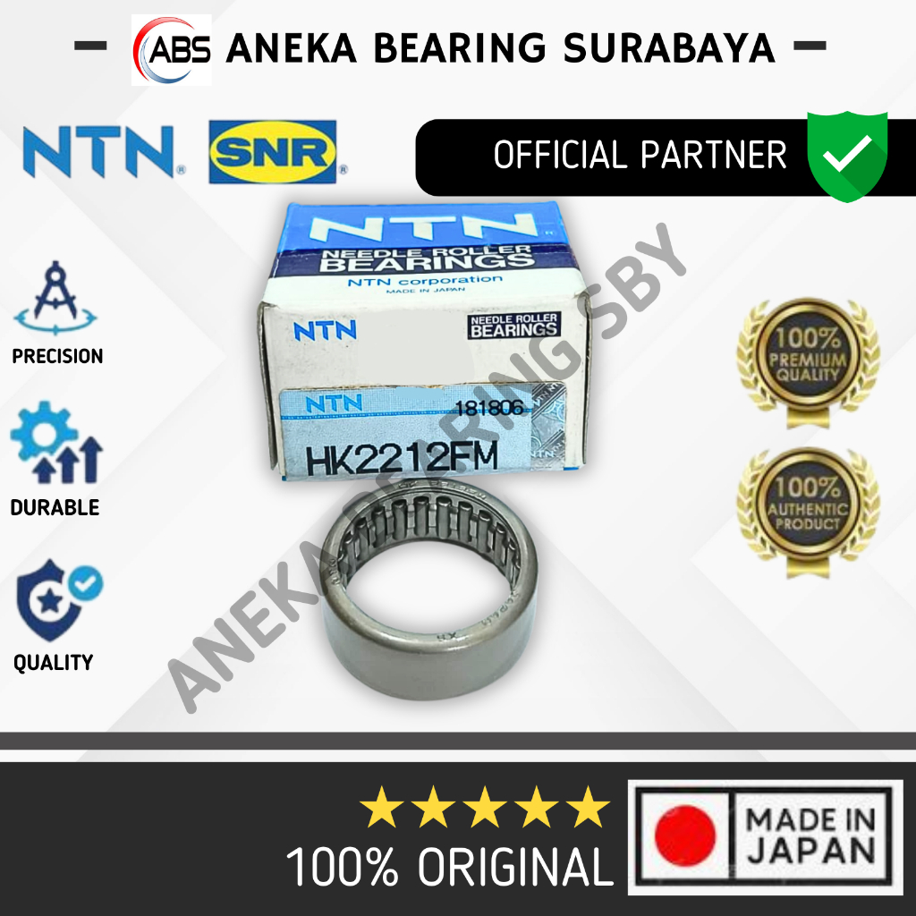 NEEDLE BEARING HK 2212 FM NTN ASLI LAKER ROCES NEEDLE HK2212FM 22X28X12 HK2212