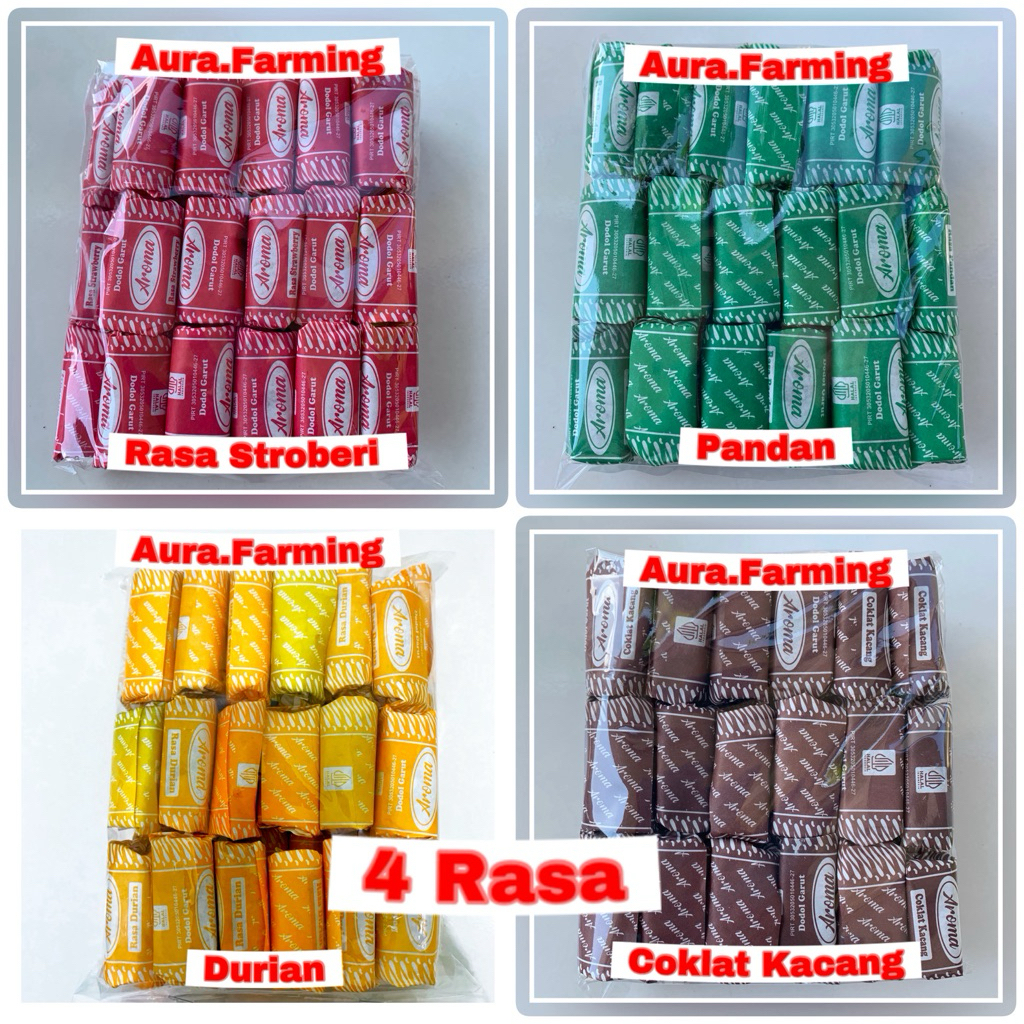 DODOL GARUT ANEKA RASA MIX COKELAT STRAWBERRY PANDAN DURIAN 500GR / Dodol Durian