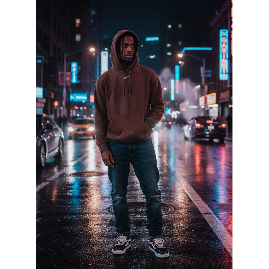 Nike Center Brown Vintage Travisscot Hoodie