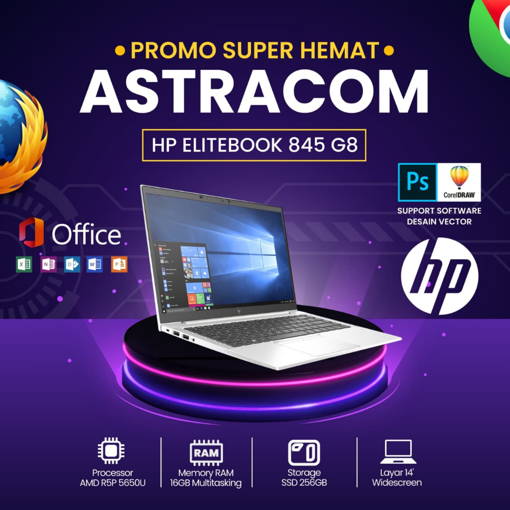 Laptop HP EliteBook 845 G8 AMD Ryzen5 Slim Mulus
