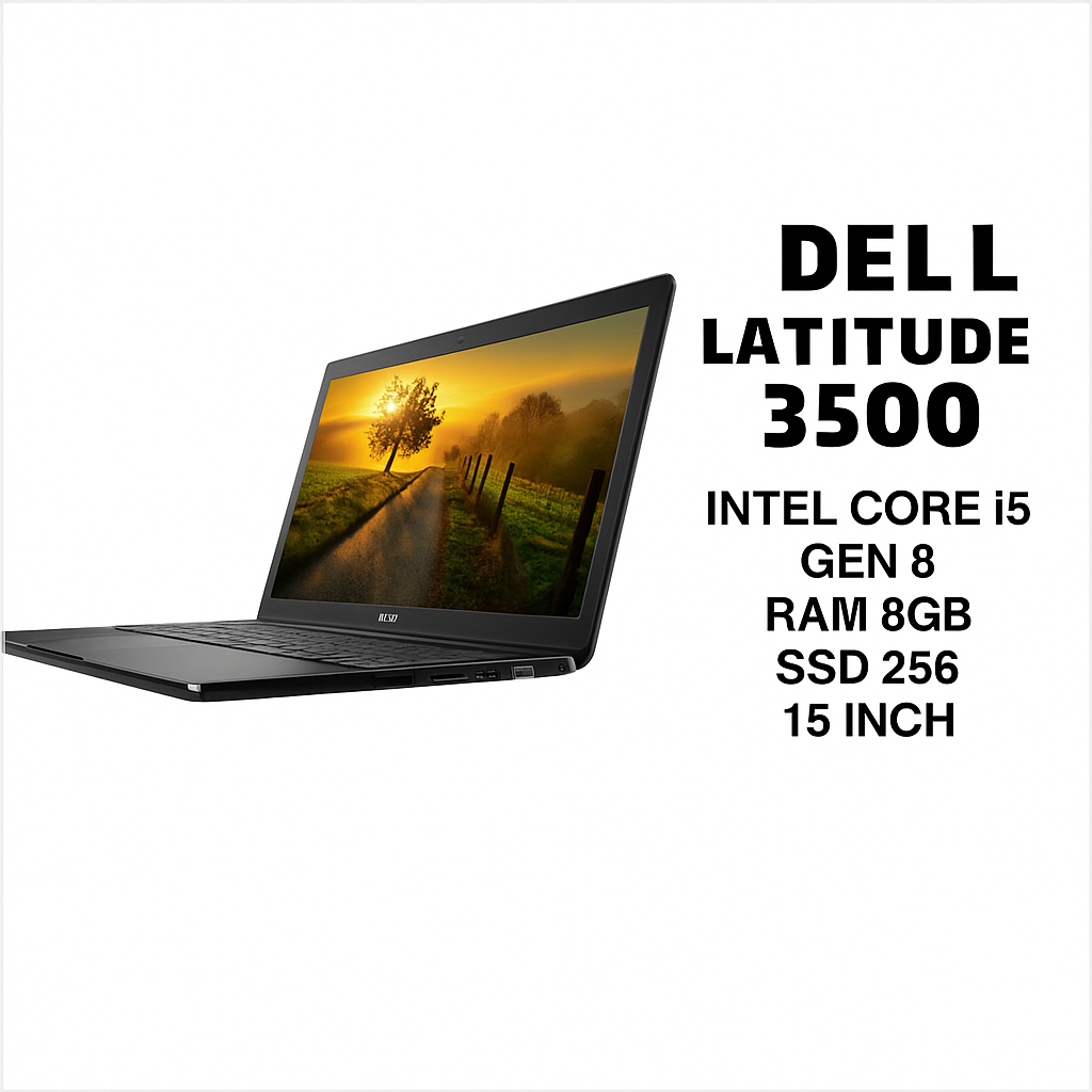 LAPTOP DELL LATITUDE 3500 INTEL CORE I3 GEN 8 RAM 8GB SSD 256GB NOTEBOOK SECOND