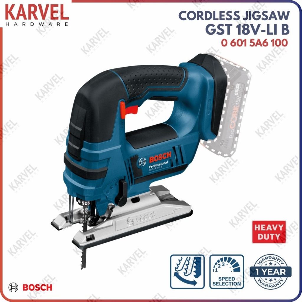 Bosch GST 18V-Li Gergaji Baterai / Cordless Jigsaw 18 Volt