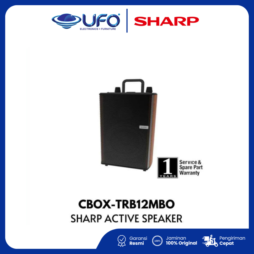 Sharp Speaker Aktif CBOXTRB12MBO Big PMPO 3500W Big Woofer 12 Inch USB Music