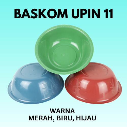 [12 PCS] Baskom Upin Ipin 11 / Besek Hajatan / Ceting Nasi / Bak Berkat Baskom Lusinan