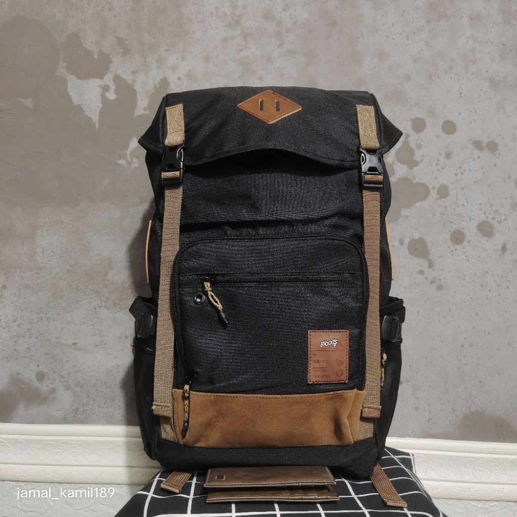 TAS RANSEL LAPTOP BLOODS SHANCO BLACK ORIGINAL.