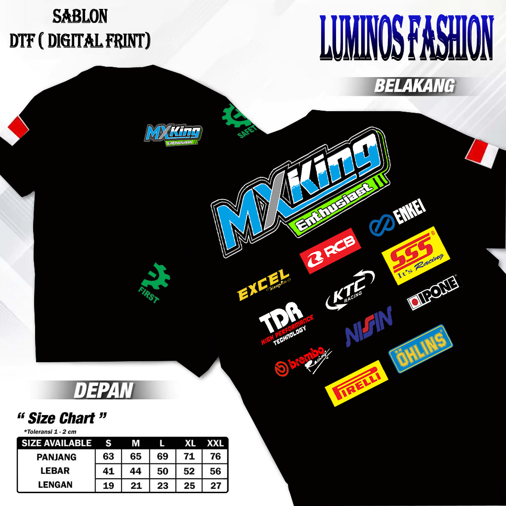 Luminosfashion12 Kaos MX King Enthusiast 150 Baju Yamaha Jupiter MX Indonesia Kaos Racing Terbaru Bi