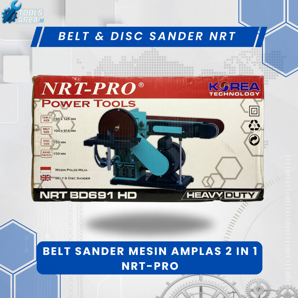 MESIN AMPLAS / SANDER 2 IN 1 / BELT & DISC SANDER DB 691 HD NRT-PRO