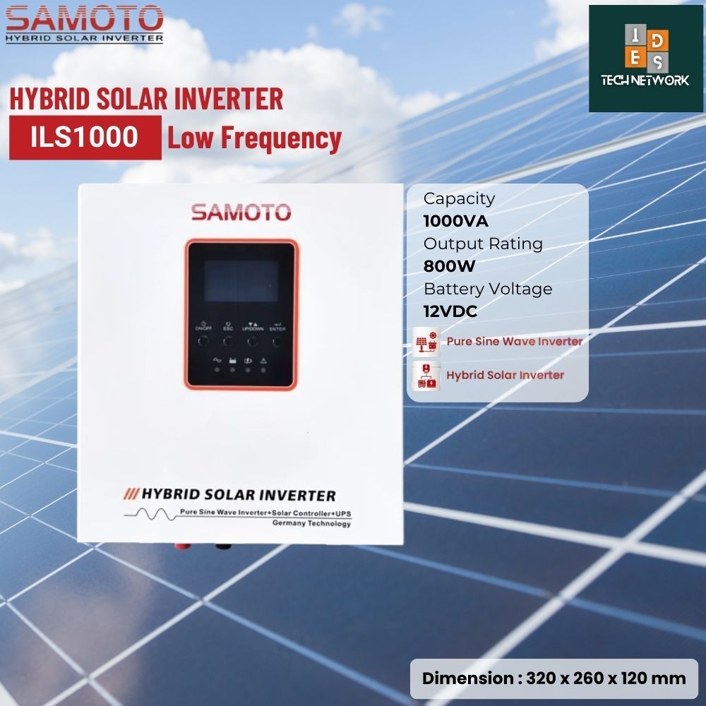 SAMOTO ILS1000 Inverter Solar Panel 1000VA Hybrid Low Frequency Pure Sine Wave