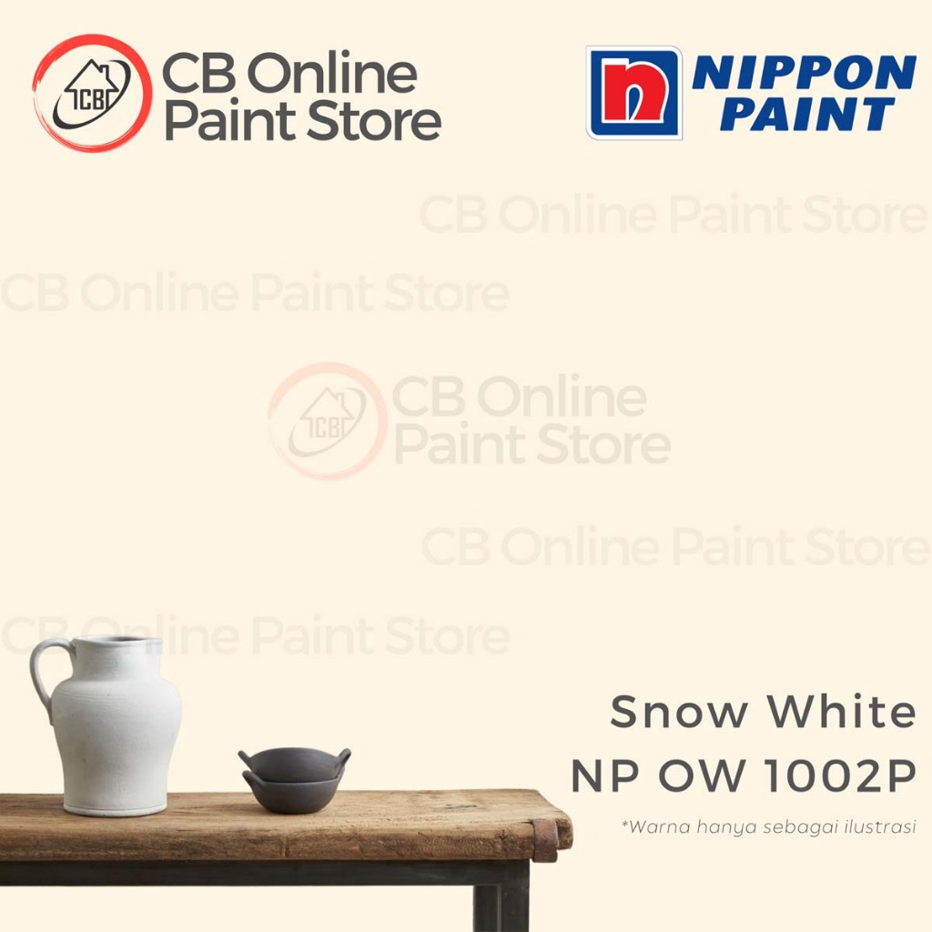 CAT TEMBOK NIPPON PAINT - SNOW WHITE NPOW1002P - GALON