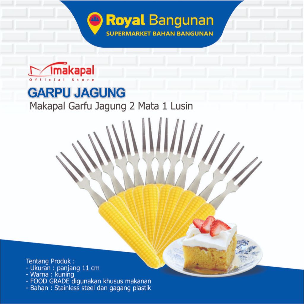Garpu Kue Motif Jagung Isi 12 pcs Unik Menarik Berkualitas Garpu Kecil Jagung Garpu Mini Garpu Jagun