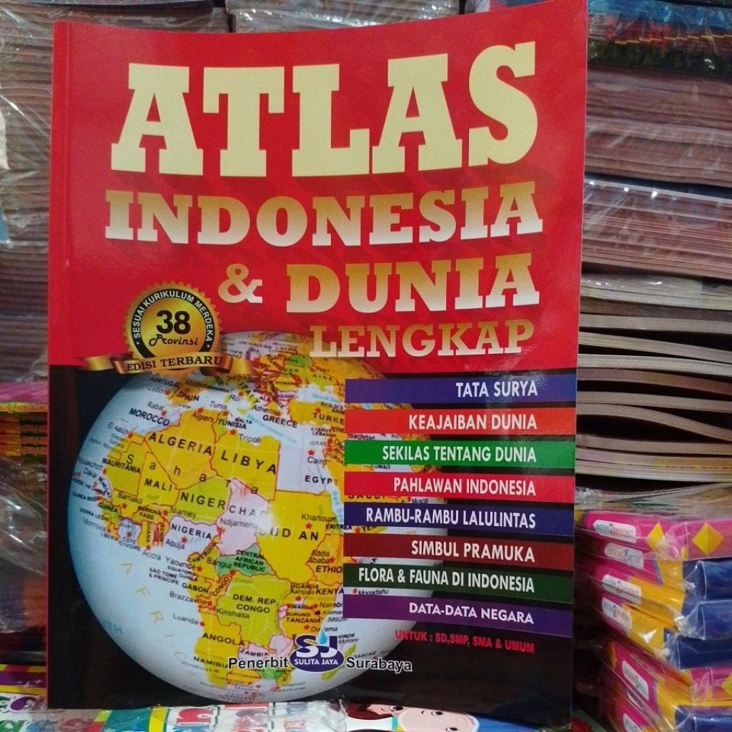 Atlas Besar Indonesia 38 Propinsi Dan Dunia Lengkap