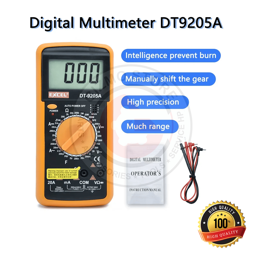 MULTITESTER DIGITAL EXCEL DT-9205A