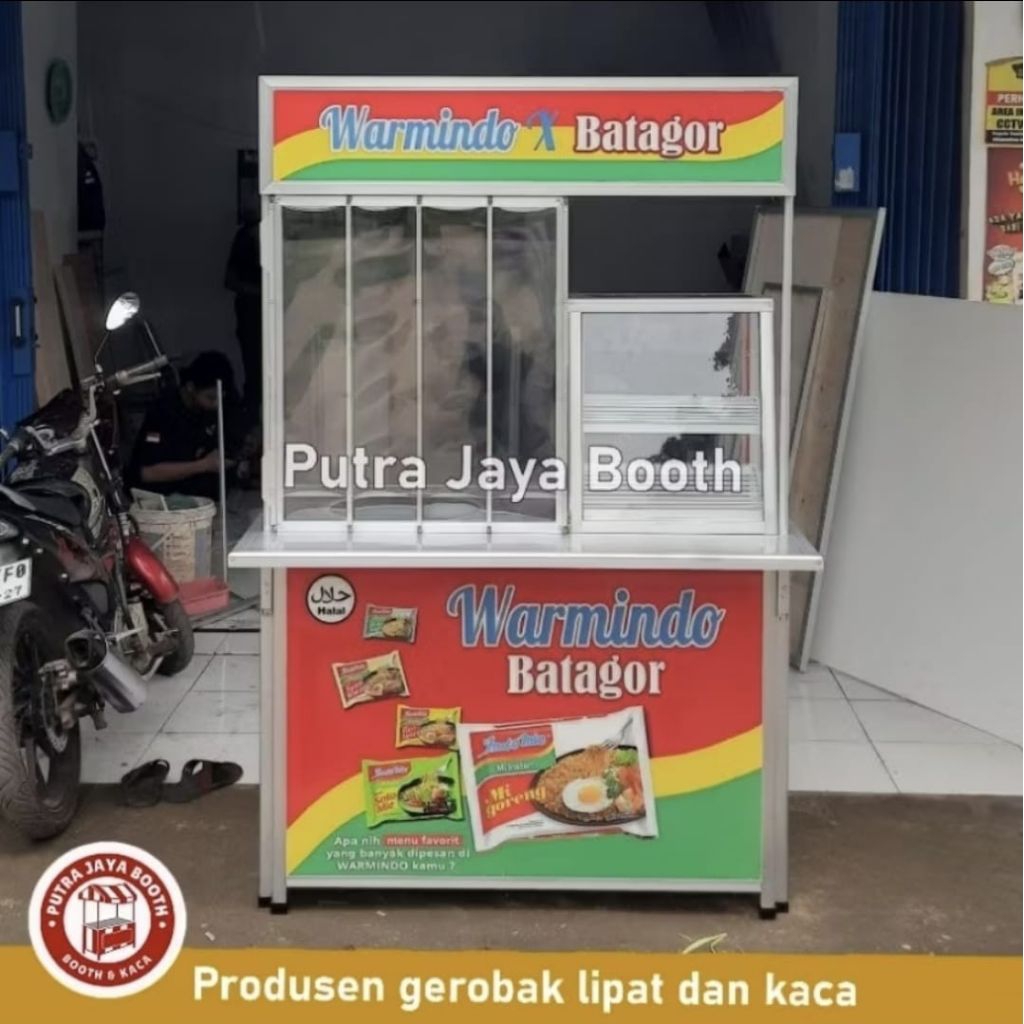 Booth warmindo kombinasi viral