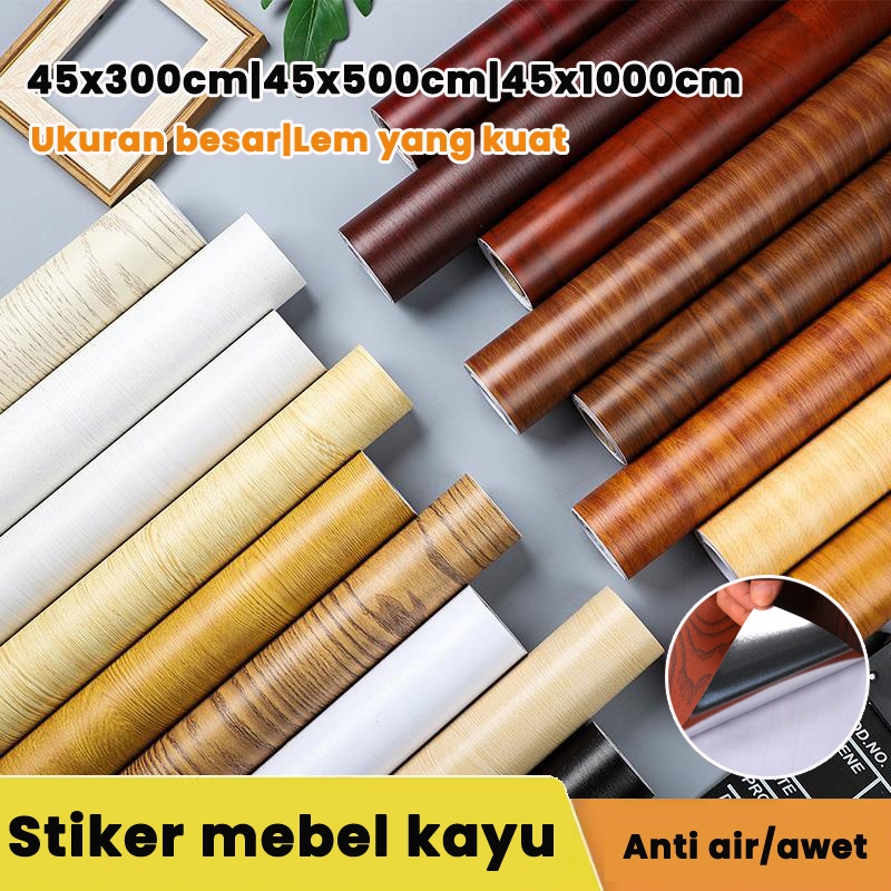 【grandmaster】stiker kayu wallpaper motif kayu stiker pvc motif kayu stiker lemari kayu stiker motif 