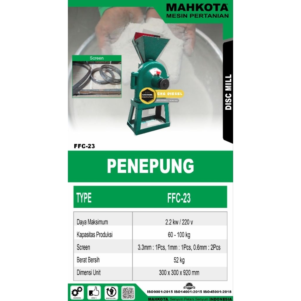 Mesin Giling Tepung FFC 23 Gilingan Tepung Serbaguna FF23