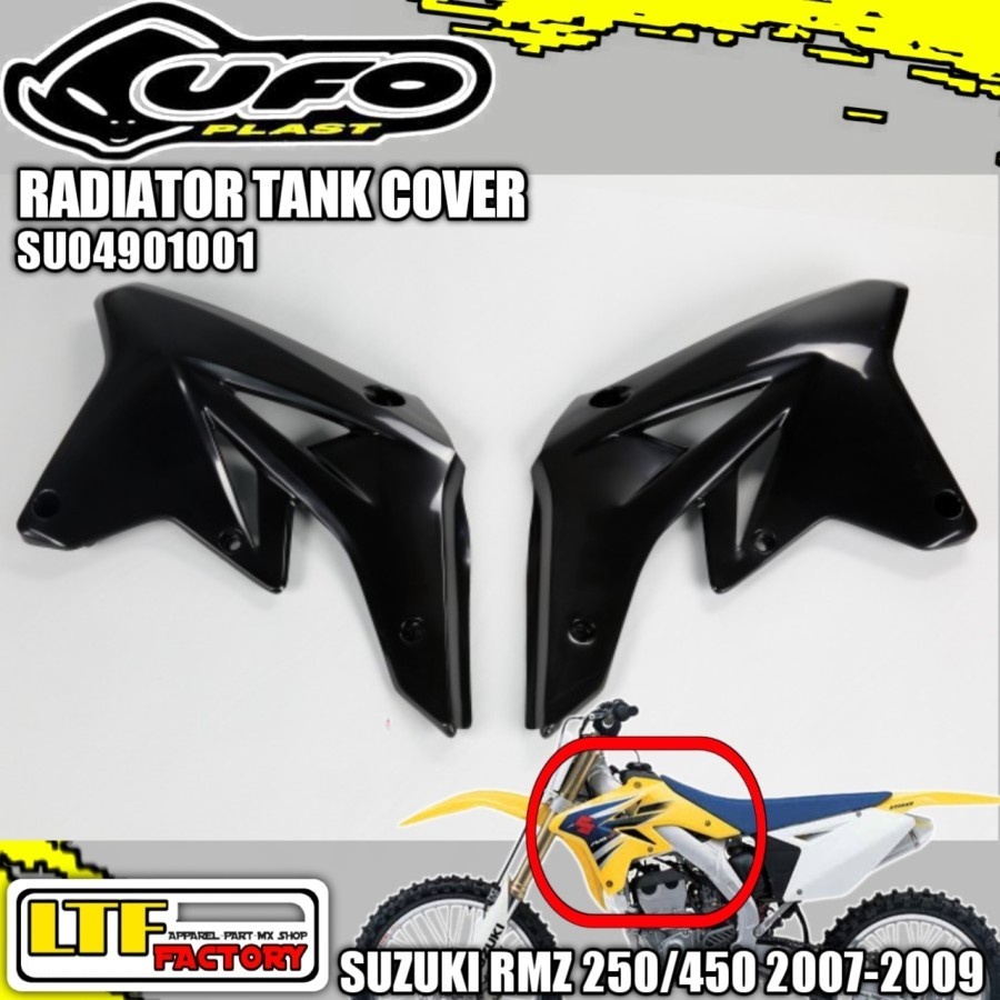 SUZUKI RM - RMZ 250 450 Z 2007 2008 2009 - UFO RADIATOR SCOOP TANK COVER BODY KIT - SAYAP SAMPING DE