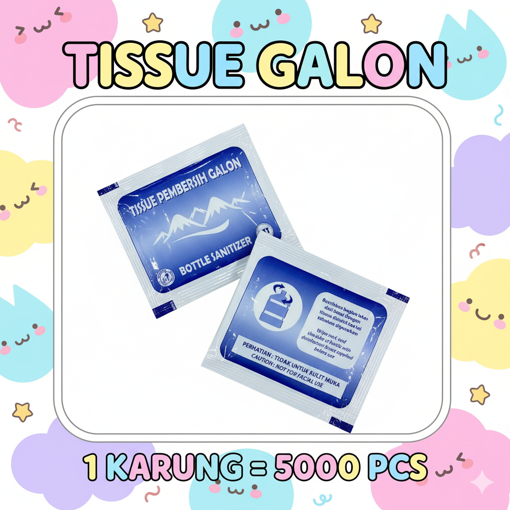 TISU BASAH GALON 5000pcs / TISSUE GALON ISI ULANG  / PEMBERSIH GALON