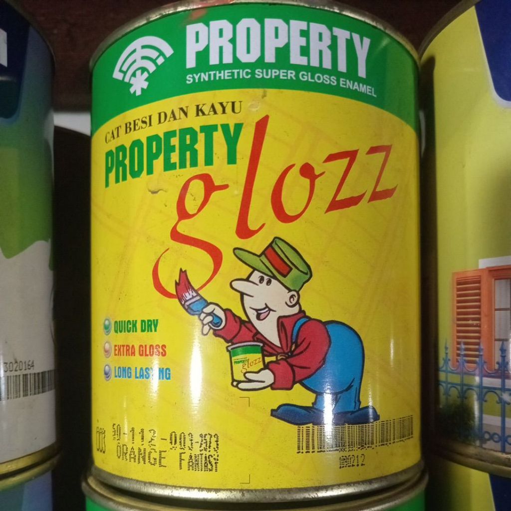 cat kayu dan besi property glozz