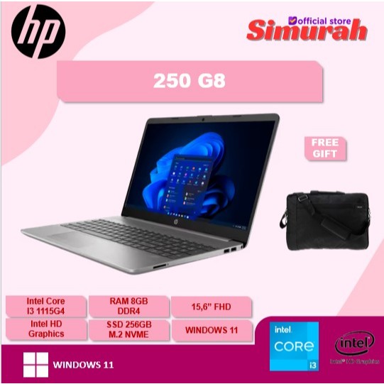 HP 250 G8 I3 1115G4 8GB 256GB W11 15.6FHD