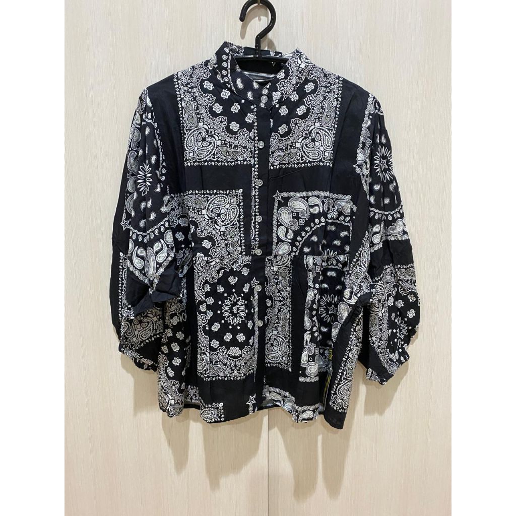 Baju gamis set celana rayon corak