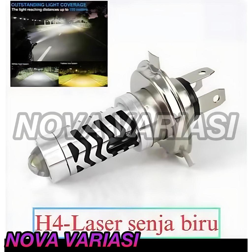 NOVA PROMO Lampu Led H4 Laser 2 Warna Kaki 3 Vixion