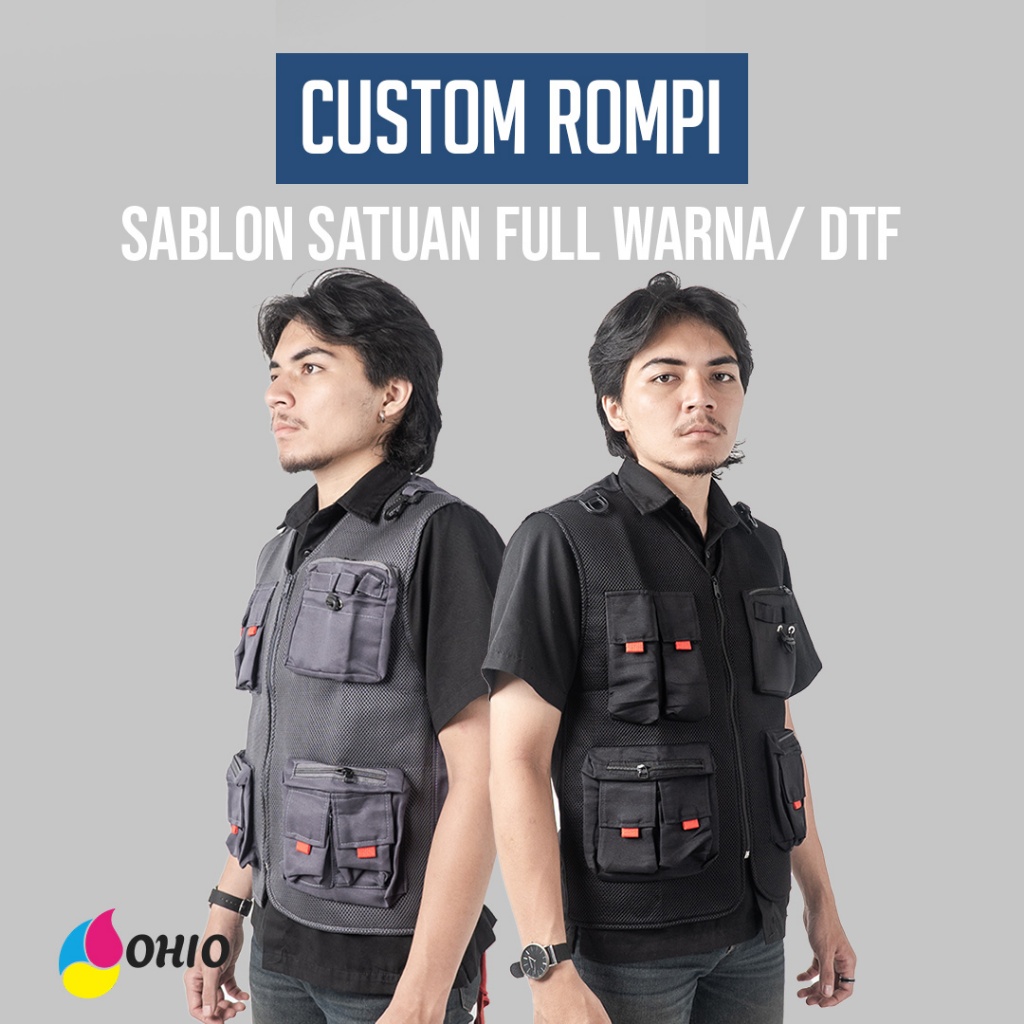 Ohio* Rompi Tactical Pria V3 Custom | Rompi Tactical Outdoor Multifungsi Cotton Twill | Rompi Lapang