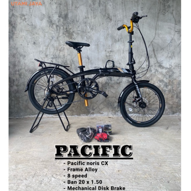 Sepeda Lipat ring 20 Pacific noris CX | Sepeda Lipat Pacific noris CX ukuran 20 inch