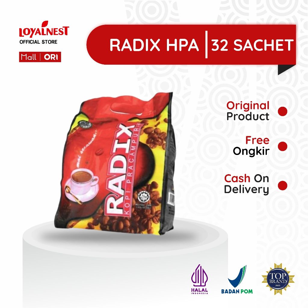 Kopi Radix hpa Malaysia Asli Isi 32 Sachet