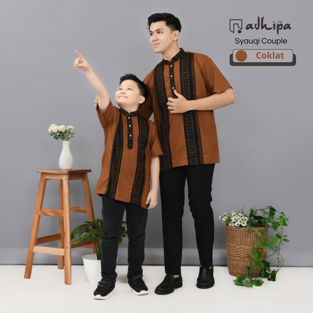 Adhipa Koko Couple Syauqi Ayah dan Anak Coklat Moka