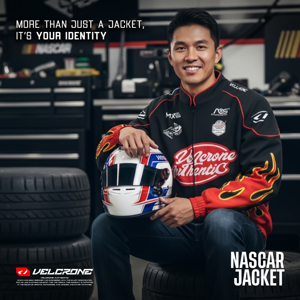 JAKET NASCAR RACING VELCRONE JAKET RACING TOURING / JACKET NASCAR VELCRONE / NASCAR JACKET WATERPROO