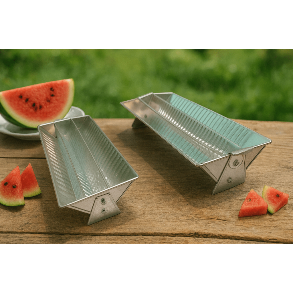 Cetakan Agar Puding Semangka Segitiga – Loyang Jelly Panjang Aluminium Anti Karat