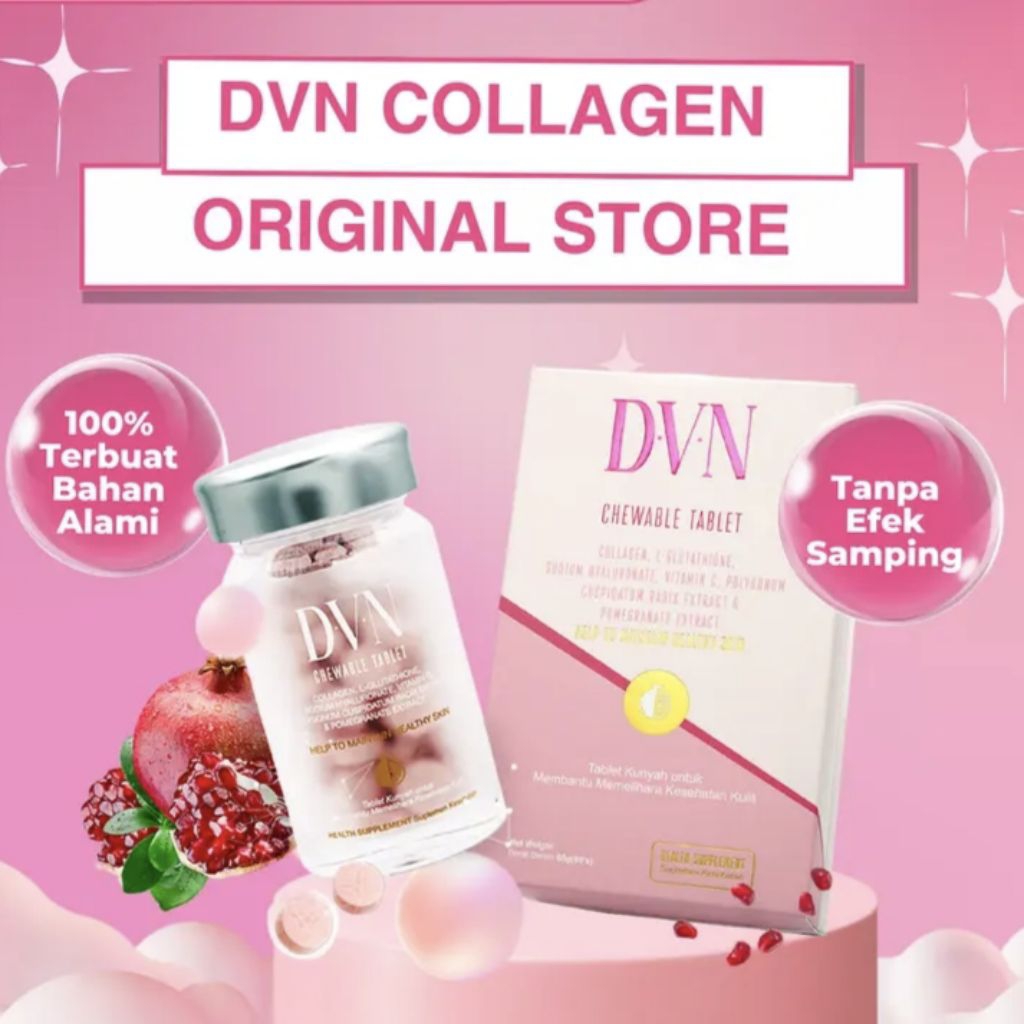 DVN COLLAGEN ORIGINAL WELLOUS 100% SUDAH BERSERTIFIKAT HALAL DAN BPOM ISI 60 TABLET