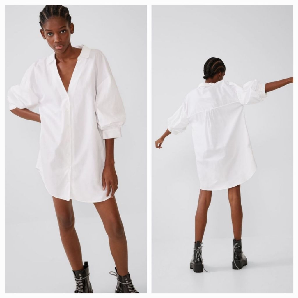ZARA puff sleeve dress