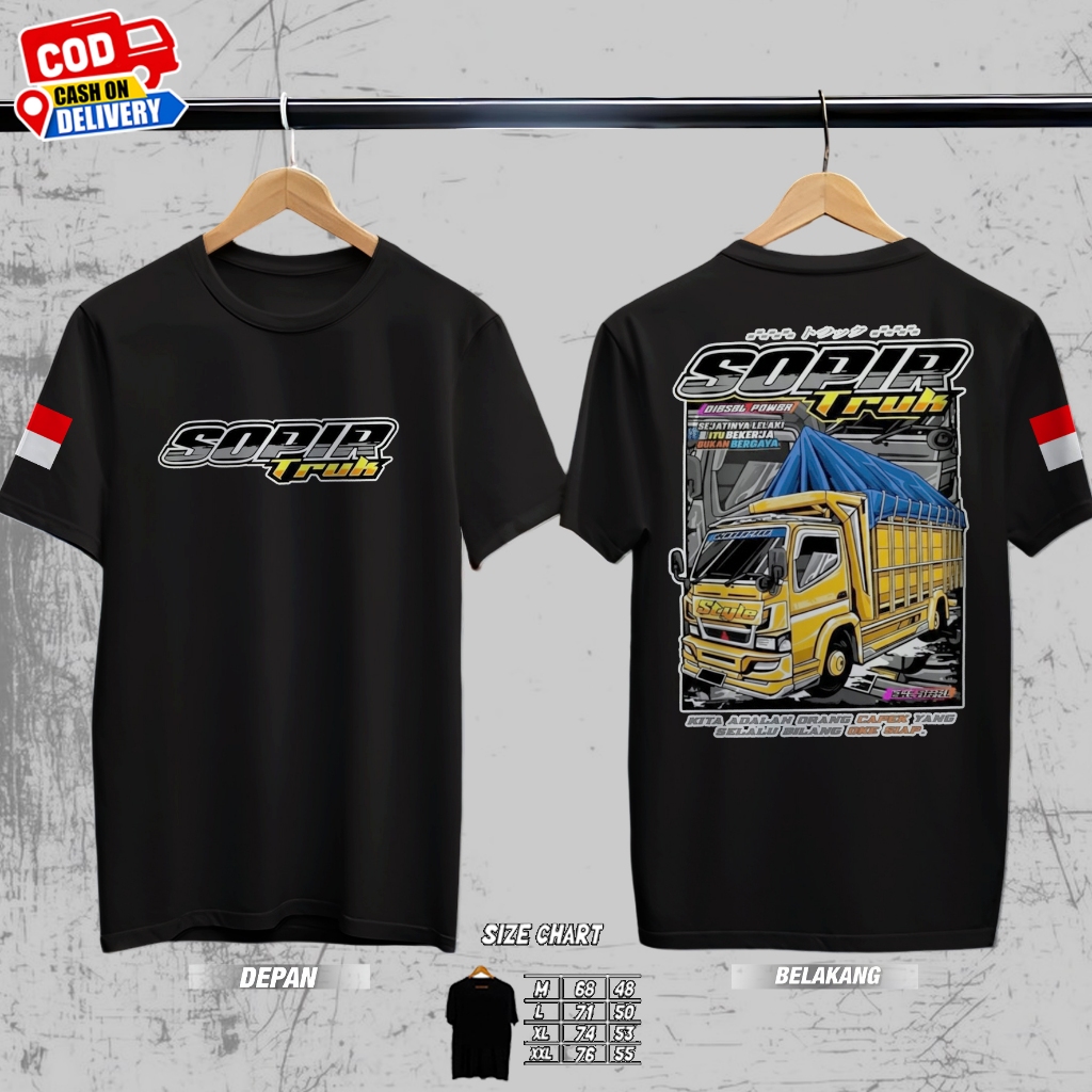 hellokaos - kaos distro SUPIR TRUCK CANTER kaos keren atasan santai pria dewasa