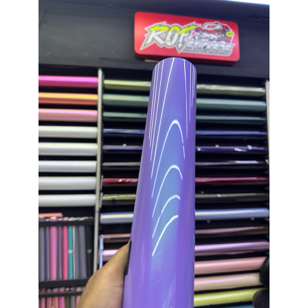 sticker skotlet ungu lilac lembayung biru pet series