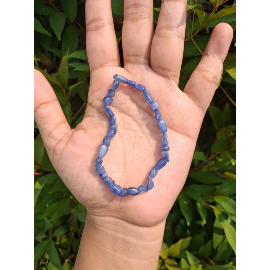 Gelang Kyanite Tumble kecil, Batu Natural Stone asli, Real Picture