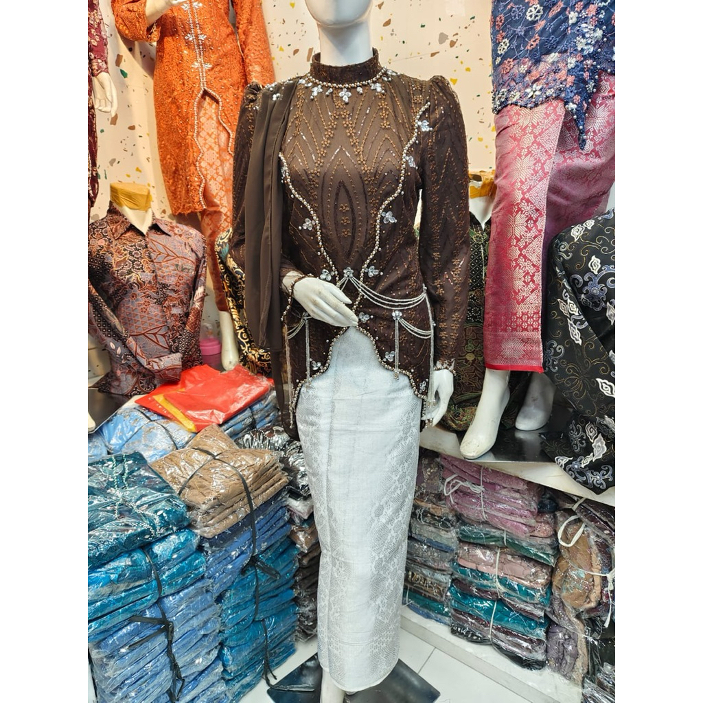 Kebaya Wisuda Selendang Payet - Kebaya Wisuda Modern - Kebaya Modern - Kebaya Wanita Elegan - Kebaya