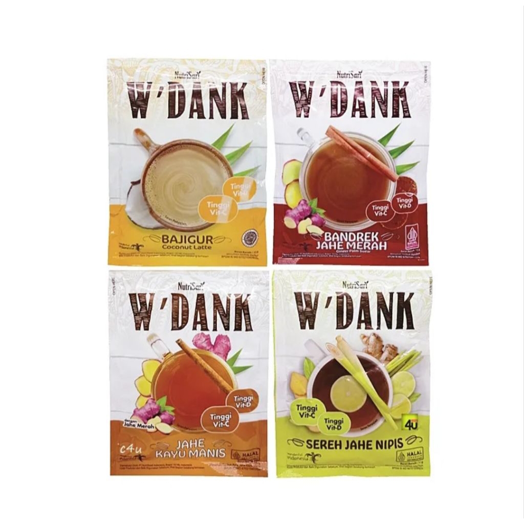 W'dank Bajigur Wdank Bandrek Wedang Sereh Jahe Nipis Sachet
