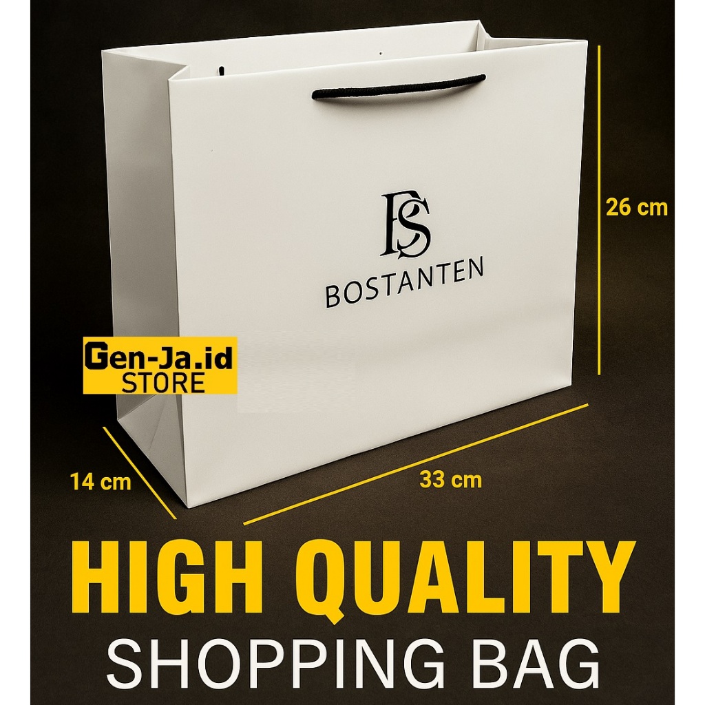 Paper bag putih Bostanten premium tas hampers kado untuk hadiah